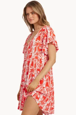 Women Billabong Row Of Palms Tie Dress