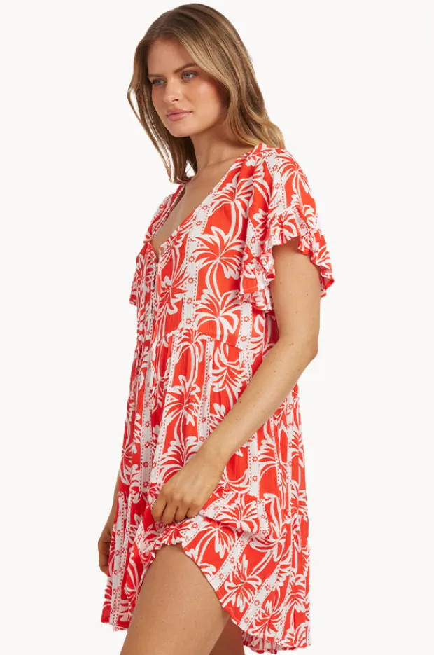 Women Billabong Row Of Palms Tie Dress