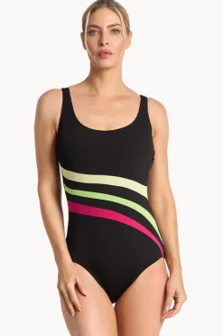 Women Poolproof Rozella DD/E Cup Wave Spliced One Piece