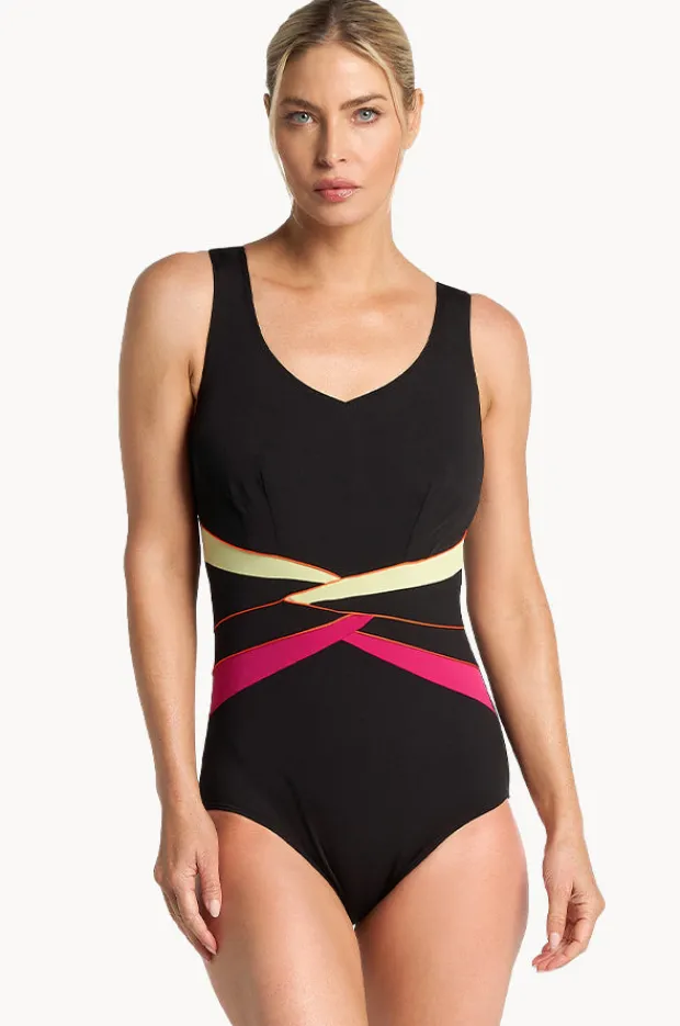 Women Poolproof Rozella E/F Cup Pipe Splice Tank One Piece