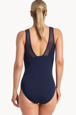 Women Poolproof Rozella Taped High Neck One Piece