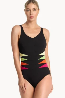 Women Poolproof Rozella Triangle Splice Tank One Piece