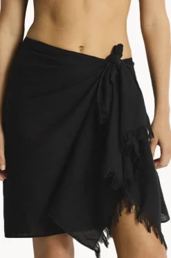 Women Sea Level Salt Frayed Sarong