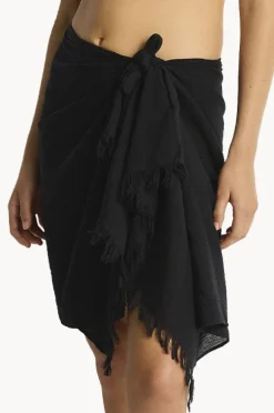 Women Sea Level Salt Frayed Sarong