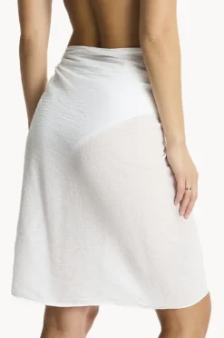 Women Sea Level Salt Frayed Sarong