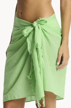 Women Sea Level Salt Frayed Sarong