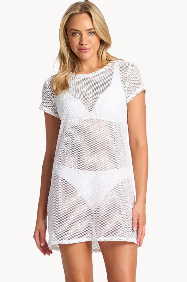 Women Sunseeker Salt Mesh T-Shirt Dress