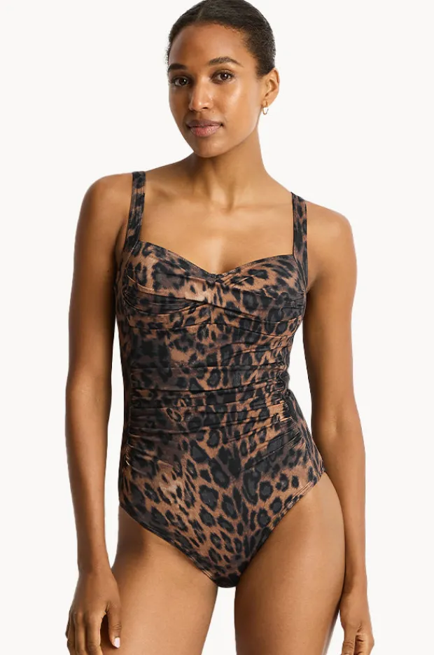 Women Sea Level Savanna Twist Front One Piece