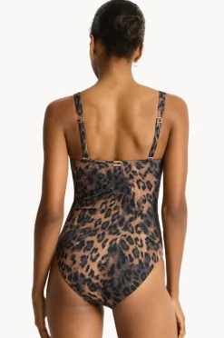 Women Sea Level Savanna Twist Front One Piece