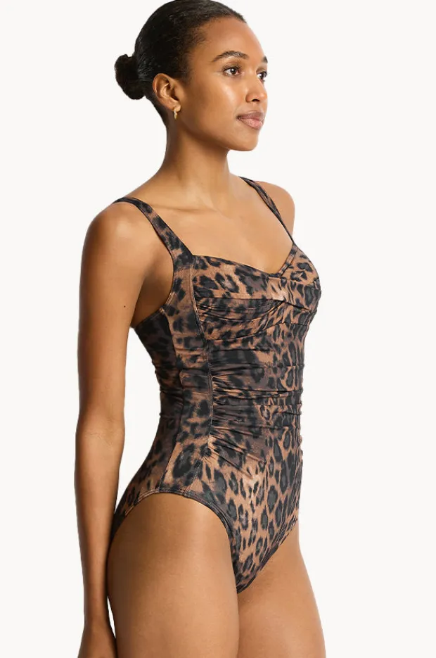 Women Sea Level Savanna Twist Front One Piece