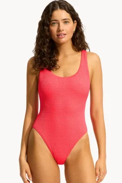 Women Seafolly Sea Dive Retro One Piece