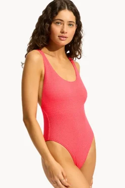 Women Seafolly Sea Dive Retro One Piece