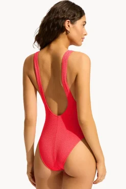 Women Seafolly Sea Dive Retro One Piece