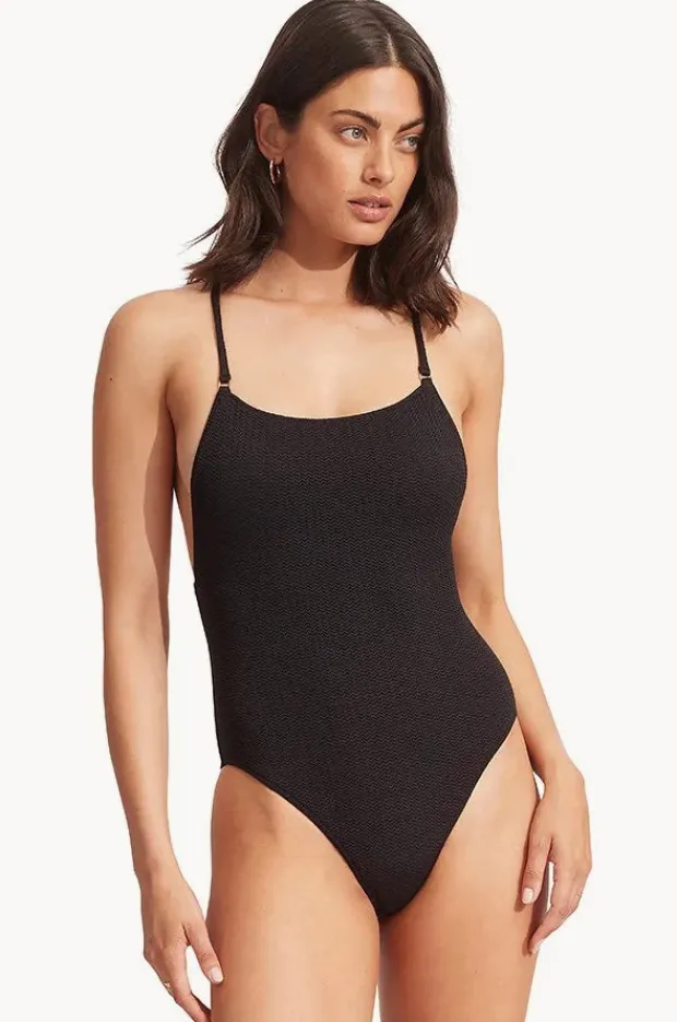 Women Seafolly Sea Dive Scoop Neck One Piece