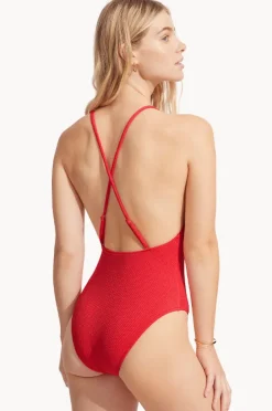Women Seafolly Sea Dive Scoop Neck One Piece