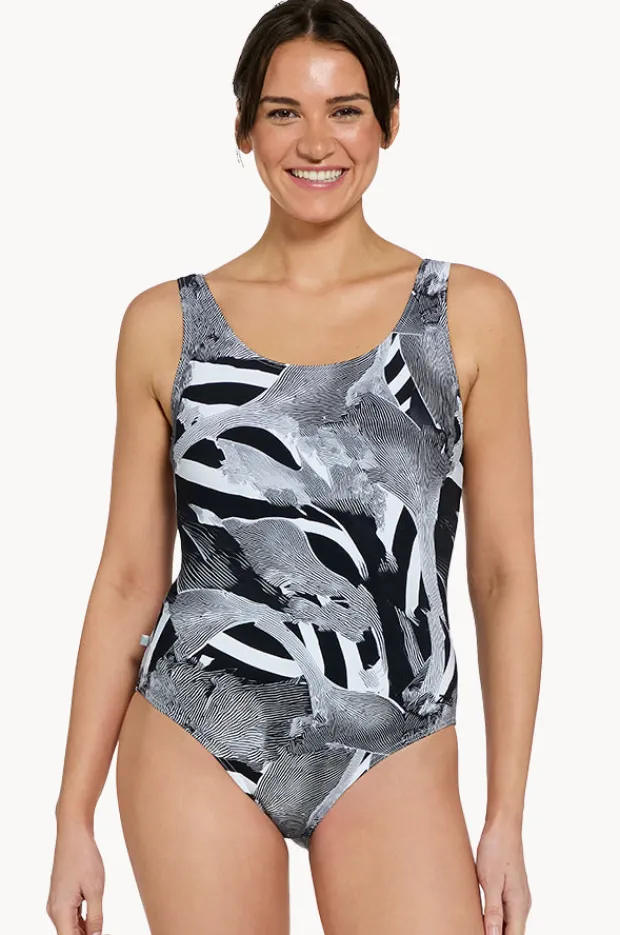Women Zoggs Sea Skin Scoopback One Piece