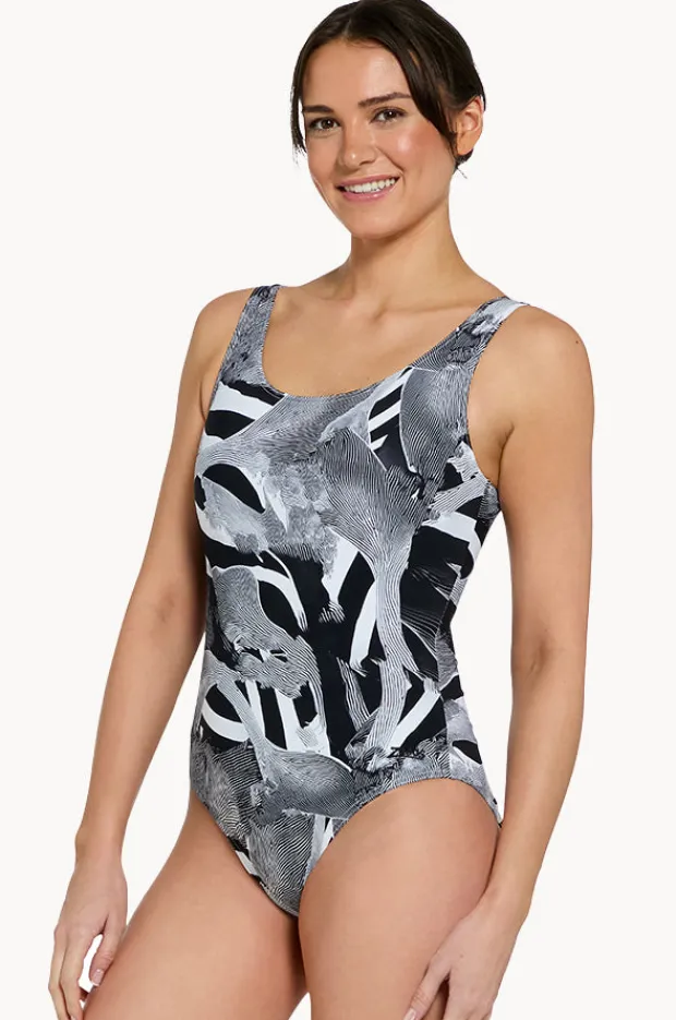 Women Zoggs Sea Skin Scoopback One Piece