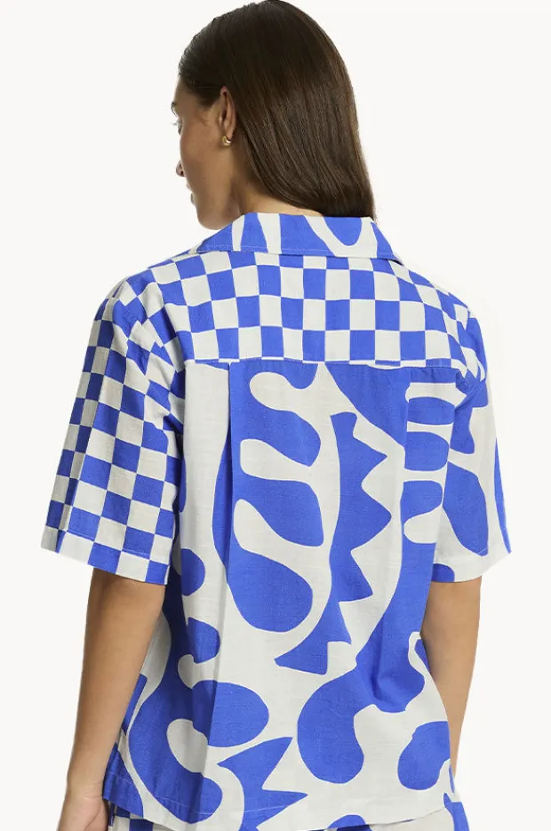 Women Sea Level Seascape Bowling Shirt