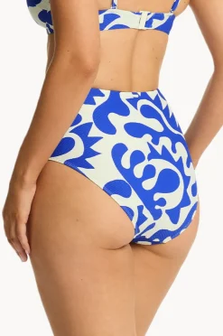 Women Sea Level Seascape Panelled High Waist Pant