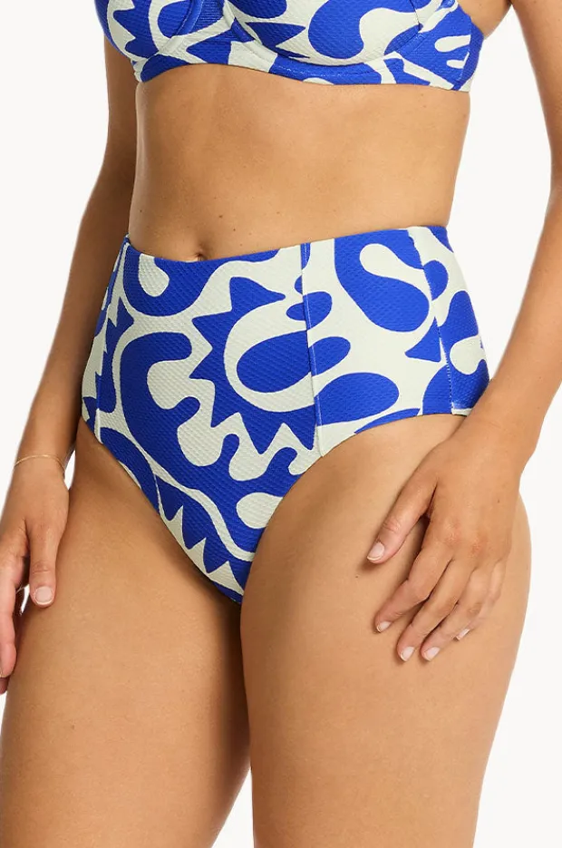 Women Sea Level Seascape Panelled High Waist Pant