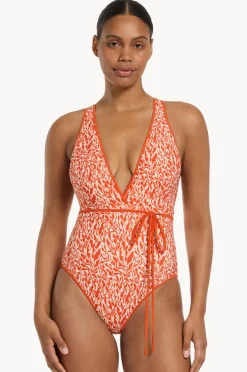 Women Jets Sereno Ditsy Plunge Waist Tie One Piece