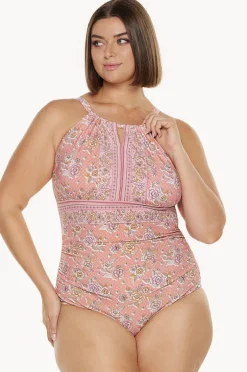 Women Capriosca Seychelles Keyhole High Neck One Piece