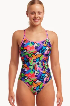 Women Funkita Sharp Edges Diamond Back One Piece