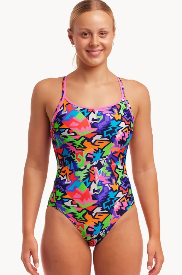 Women Funkita Sharp Edges Diamond Back One Piece