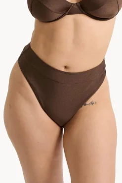 Women Raq Apparel Shimmer High Leg Brief