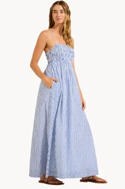 Women Seafolly Shirred Midi Dress