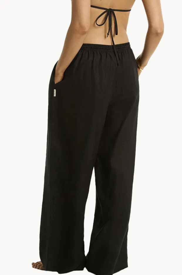 Women Sea Level Shore Linen Palazzo Pant