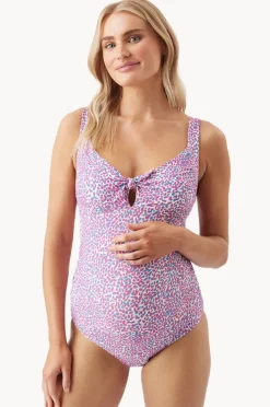 Women Ripe Maternity Skipper Tie Front One Piece