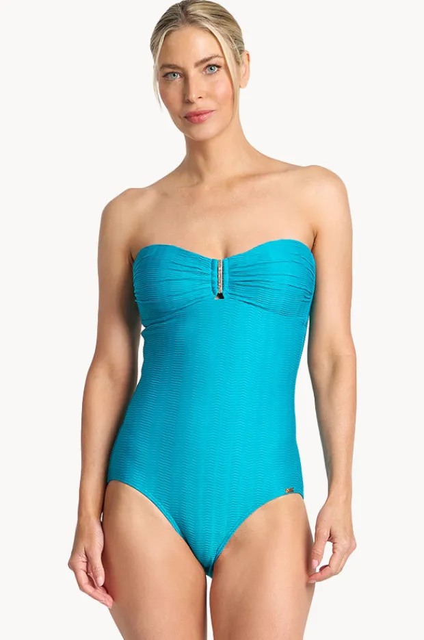 Women Jantzen Sky High Bar Bandeau One Piece