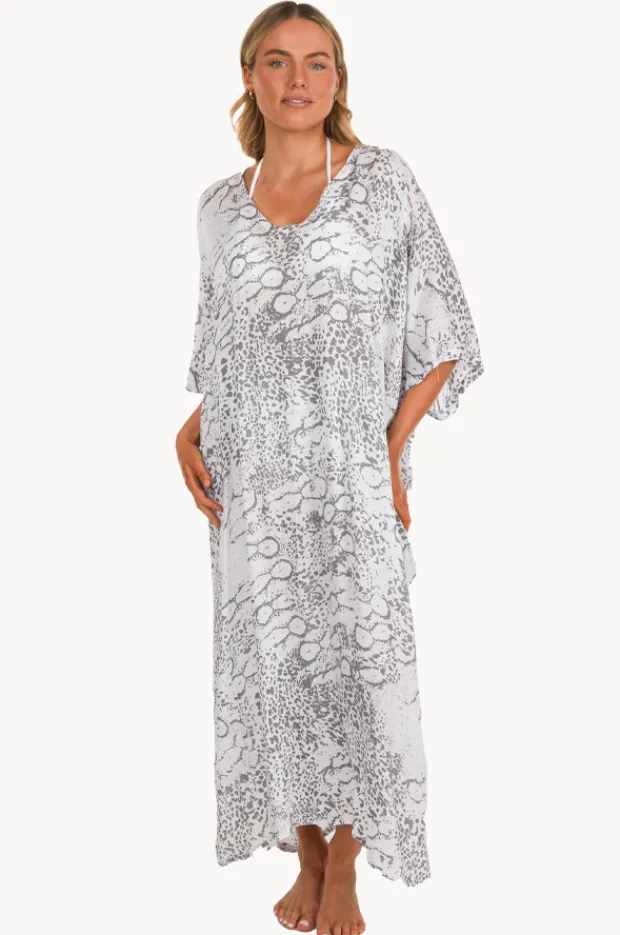 Women Sundrenched Snake Animal Long Kaftan