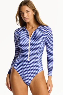 Women Sea Level Solara Long Sleeve Sunsuit