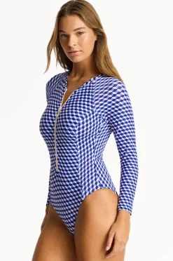 Women Sea Level Solara Long Sleeve Sunsuit
