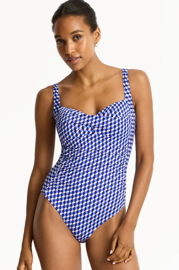 Women Sea Level Solara Twist Front One Piece