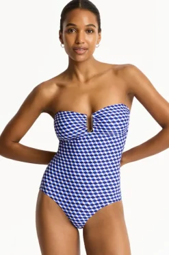 Women Sea Level Solara U Bar Bandeau One Piece