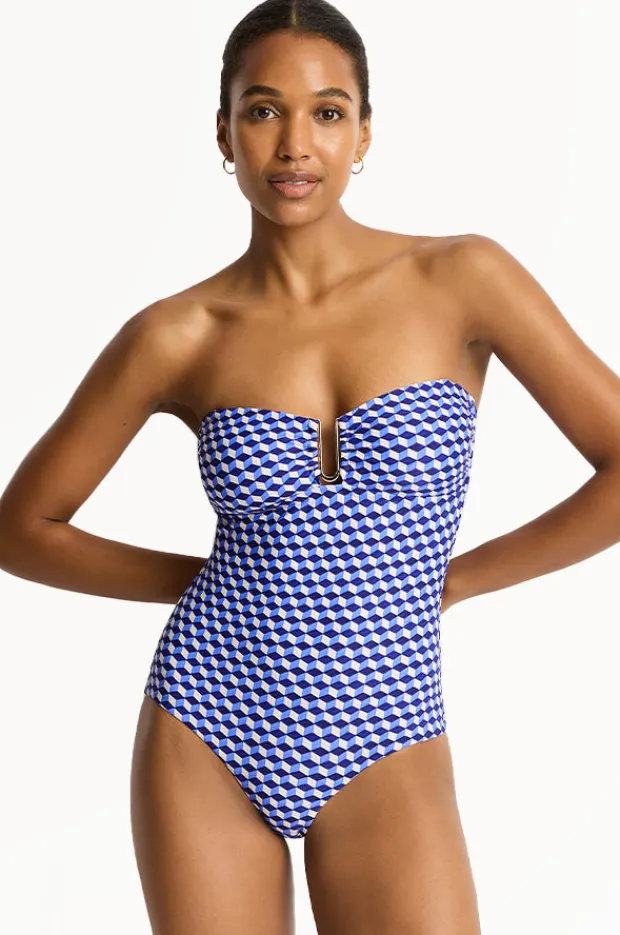 Women Sea Level Solara U Bar Bandeau One Piece