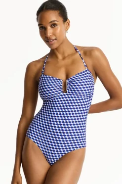 Women Sea Level Solara U Bar Bandeau One Piece