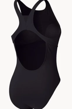 Women Speedo Solid High Neck One Piece