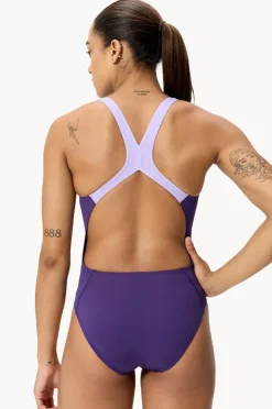 Women Speedo Solid Powerback One Piece