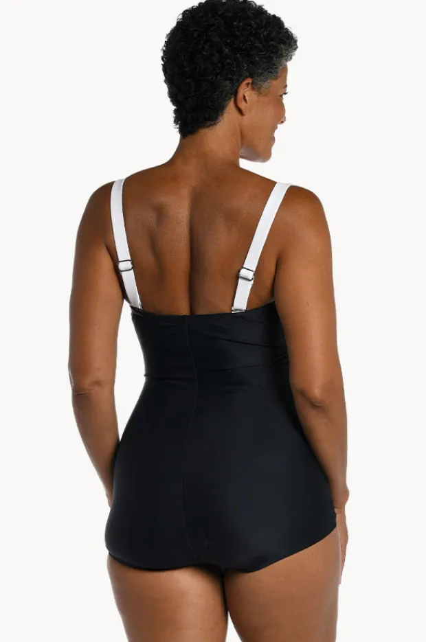 Women Maxine Solid Ruched Bandeau One Piece