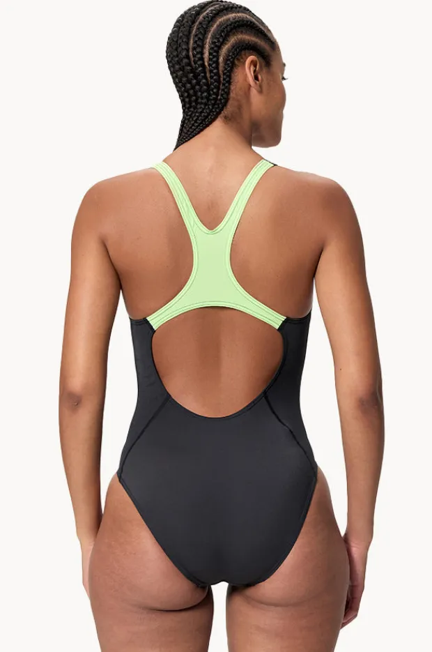 Women Speedo Solid Splice Medalist One Piece