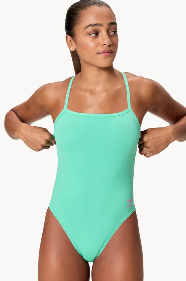 Women Speedo Solid V-back 2.0 One Piece