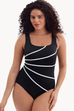 Women Longitude Solidtude Modern Leg Fan Tank One Piece