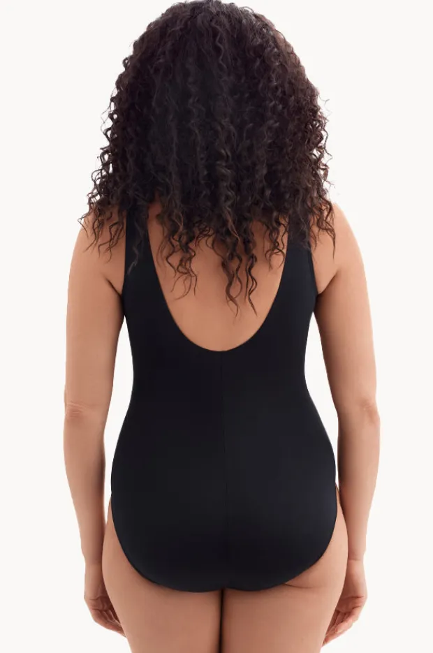 Women Longitude Solidtude Modern Leg Fan Tank One Piece