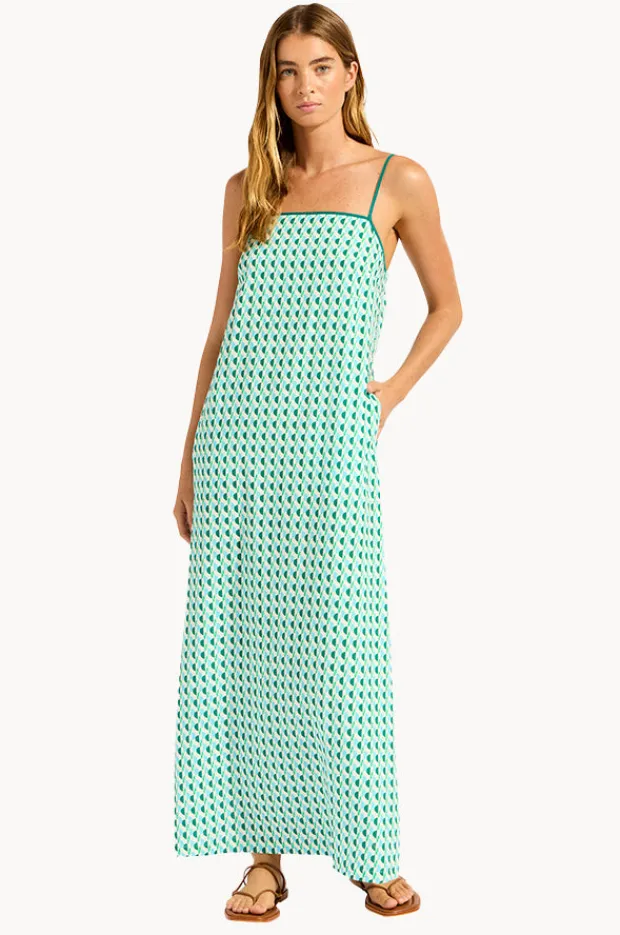 Women Seafolly Sorrento Bandeau Trim Maxi Dress
