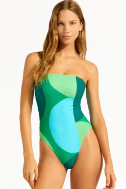 Women Seafolly Sorrento DD Cup Bandeau One Piece