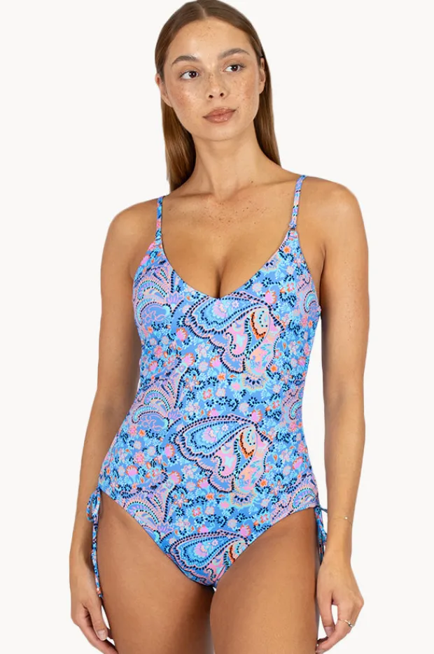 Women Baku Ruched Side Tie One Piece